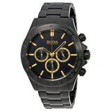 Hugo Boss Ikon Black Dial Black Steel Strap Watch for Men - 1513278 Authentic Buy Shop Now