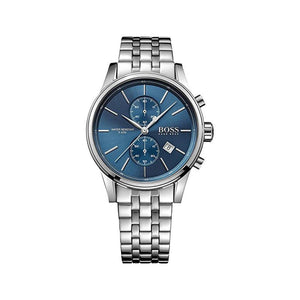 Hugo Boss Jet Blue Dial Silver Steel Strap Watch for Men - 1513384 Authentic Buy Shop Now