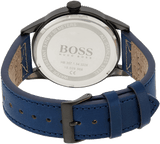 Hugo Boss Grand Prix Chronograph Black Dial Blue Leather Strap Watch for Men - 1513563 Authentic Buy Shop Now
