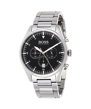Hugo Boss Pioneer Black Dial Silver Steel Strap Watch for Men - 1513712 Authentic Buy Shop Now