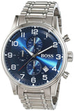 Hugo Boss Aeroliner Blue Dial Silver Steel Strap Watch for Men - 1513183 Authentic Buy Shop Now