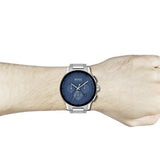 Hugo Boss Peak Chronograph Blue Dial Silver Steel Strap Watch for Men - 1513763 Authentic Buy Shop Now