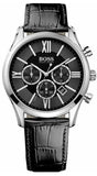 Hugo Boss Ambassador Chronograph Quartz Black Dial Black Leather Strap Watch For Men - HB1513194 Authentic Buy Shop Now