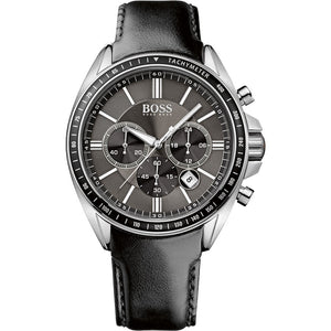 Hugo Boss Contemporary Sport Driver Black Dial Black Leather Strap Watch for Men - 1513085 Authentic Buy Shop Now