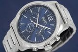 Hugo Boss Professional Chronograph Blue Dial Silver Steel Strap Watch for Men - 1513527 Authentic Buy Shop Now