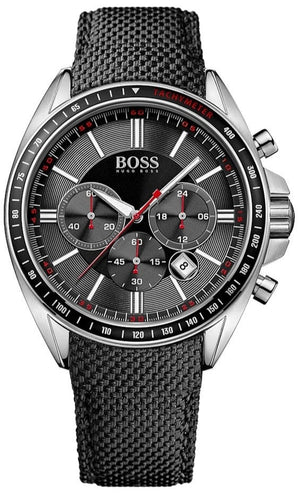 Hugo Boss Driver Black Dial Black Leather Strap Watch for Men -1513087 Authentic Buy Shop Now