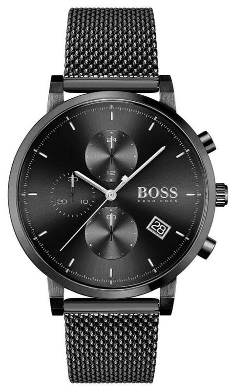 Hugo Boss Integrity Black Dial Black Mesh Bracelet Watch for Men - 1513813 Authentic Buy Shop Now