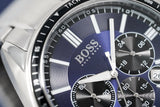 Hugo Boss Chronograph Driver Blue Dial Silver Steel Strap Watch for Men - 1513081 Authentic Buy Shop Now