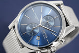 Hugo Boss Jet Blue Dial Silver Mesh Bracelet Watch for Men - 1513441 Authentic Buy Shop Now