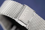 Hugo Boss Ocean Edition Black Dial Silver Mesh Strap Watch for Men - 1513742 Authentic Buy Shop Now