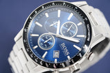 Hugo Boss Rafale Quartz Blue Dial Silver Steel Strap Watch for Men - 1513510 Authentic Buy Shop Now