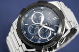 Hugo Boss Supernova Chronograph Blue Dial Silver Steel Strap Watch for Men - 1513360 Authentic Buy Shop Now