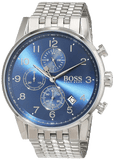 Hugo Boss Navigator Chronograph Blue Dial Silver Steel Strap Watch for Men - 1513498 Authentic Buy Shop Now