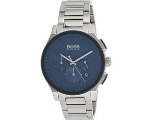 Hugo Boss Peak Chronograph Blue Dial Silver Steel Strap Watch for Men - 1513763 Authentic Buy Shop Now
