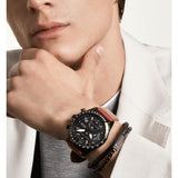 Hugo Boss Pilot Black Dial Brown Leather Strap Watch for Men - 1513851 Authentic Buy Shop Now