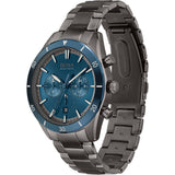 Hugo Boss Santiago Blue Dial Grey Steel Strap Watch for Men - 1513863 Authentic Buy Shop Now