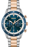 Hugo Boss Santiago Blue Dial Two Tone Steel Strap Watch for Men - 1513937 Authentic Buy Shop Now