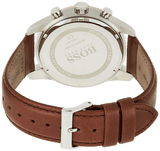 Hugo Boss Skymaster White Dial Brown Leather Strap Watch for Men - 1513786 Authentic Buy Shop Now