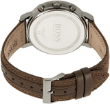 Hugo Boss Spirit White Dial Brown Nylon Strap Watch for Men - 1513690 Authentic Buy Shop Now