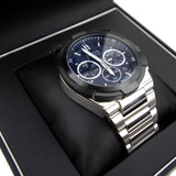 Hugo Boss Supernova Chronograph Blue Dial Silver Steel Strap Watch for Men - 1513360 Authentic Buy Shop Now