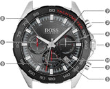 Hugo Boss Intensity Chronograph Black Dial Silver Steel Strap Watch For Men - 1513680 Authentic Buy Shop Now