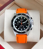 Hugo Boss Energy Chronograph Quartz Black Dial Orange Rubber Strap Watch For Men - 1513970 Authentic Buy Shop Now