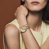 Hugo Boss Signature Gold Dial Gold Stainless Steel Strap Watch for Women - 1502540 Authentic Buy Shop Now