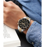 Hugo Boss Admiral Black Dial Two Tone Steel Strap Watch for Men - 1513908 Authentic Buy Shop Now