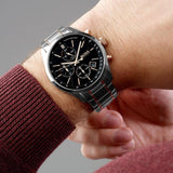 Hugo Boss Champion Chronograph Black Dial Two Tone Steel Strap Watch for Men - 1513819 Authentic Buy Shop Now