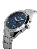 Hugo Boss Talent Blue Dial Silver Steel Strap Watch for Men - 1513582 Authentic Buy Shop Now