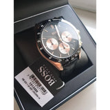 Hugo Boss Talent Chronograph Black Dial Black Leather Strap Watch For Men - 1513580 Authentic Buy Shop Now