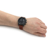 Hugo Boss Pilot Black Dial Brown Leather Strap Watch for Men - 1513851 Authentic Buy Shop Now
