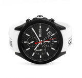 Hugo Boss Velocity Black Dial White Rubber Strap Watch for Men - 1513718 Authentic Buy Shop Now