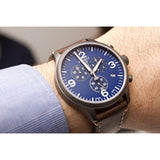 Tissot Chrono XL Blue Dial Brown Leather Strap Watch For Men - T116.617.36.047.00 Authentic Buy Shop Now