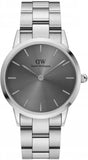 Daniel Wellington Link Grey Dial Silver Steel Strap Watch For Men - DW00100328 Authentic Buy Shop Now
