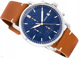Fossil The Commuter Blue Dial Brown Leather Strap Watch for Men - FS5401 Authentic Buy Shop Now