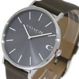 Coach Charles Grey Dial Black Leather Strap Watch for Men - 14602150 Authentic Buy Shop Now