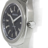 Gucci GG2570 Quartz Black Dial Silver Steel Strap Watch For Men - YA142401 Authentic Buy Shop Now