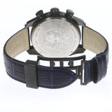 Versace V-Ray Chronograph Quartz Blue Dial Black Leather Strap Watch For Men - VEDB00418 Authentic Buy Shop Now
