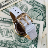 Michael Kors Cinthia Mother of Pearl Dial White Leather Strap Watch for Women - MK2662 Authentic Buy Shop Now