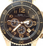 Marc Jacobs Rock Chronograph Black Dial Black Silicone Strap Watch for Women - MBM2552 Authentic Buy Shop Now