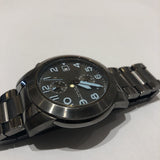 Marc Jacobs Larry Chronograph Black Dial Gunmetal Grey Steel Strap Watch for Men - MBM5031 Authentic Buy Shop Now