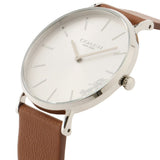 Coach Perry Silver Dial Brown Leather Strap Watch for Women - 14503120 Authentic Buy Shop Now