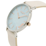 Coach Perry Blue Mother of Pearl Dial White Leather Strap Watch for Women - 14503270 Authentic Buy Shop Now