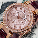 Michael Kors Parker Rose Gold Dial Two Tone Steel Strap Watch for Women - MK6239 Authentic Buy Shop Now