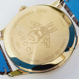 Gucci G Timeless Disney Donald Duck Brown Dial Brown Leather Strap Watch For Women - YA1264167 Authentic Buy Shop Now