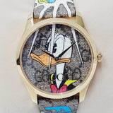 Gucci G Timeless Disney Donald Duck Brown Dial Brown Leather Strap Watch For Women - YA1264167 Authentic Buy Shop Now