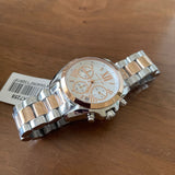 Michael Kors Bradshaw Chronograph White Dial Two Tone Steel Strap Watch For Women - MK7258 Authentic Buy Shop Now