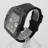 Guess Phoenix Multifunction Crystals Silver Dial Black Steel Strap Watch For Men - GW0094G3 Authentic Buy Shop Now