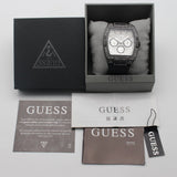 Guess Phoenix Multifunction Crystals Silver Dial Black Steel Strap Watch For Men - GW0094G3 Authentic Buy Shop Now